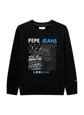 Sudadera Pepe Jeans Jonas Negro Para Niño