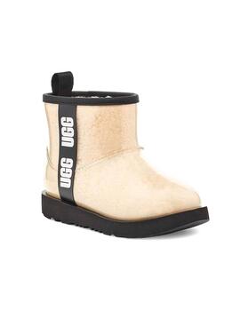 Botas UGG K Classic Clear Mini II Beige Para Kids