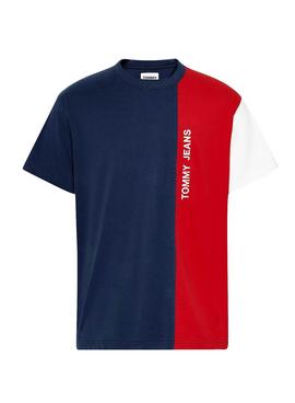 Camiseta Tommy Jeans Colorblock Para Hombre
