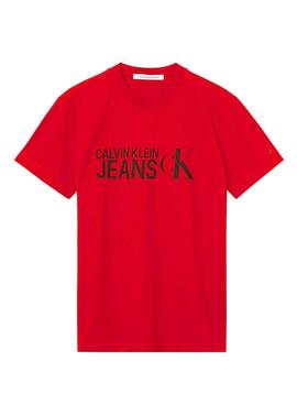 Camiseta Calvin Klein Seasonal Institution Rojo
