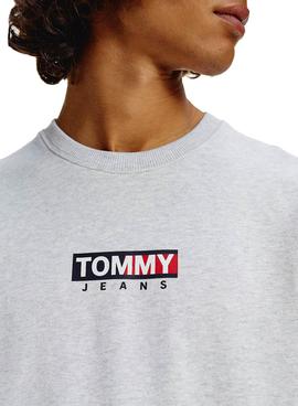 Sudadera Tommy Jeans Entry Graphic Gris Hombre