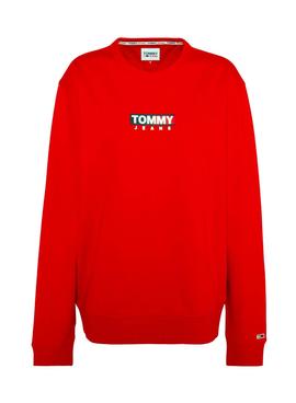 Sudadera Tommy Jeans Entry Graphic Rojo Hombre