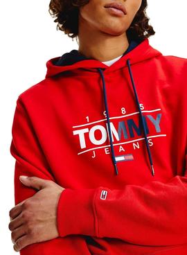 Sudadera Tommy Jeans Essential Graphic Rojo Hombre