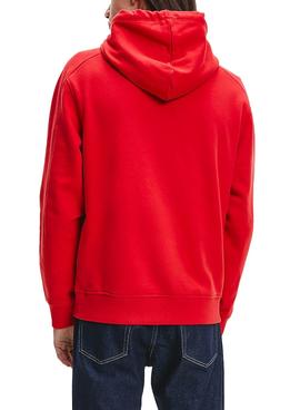 Sudadera Calvin Klein Micro Branding Rojo Hombre