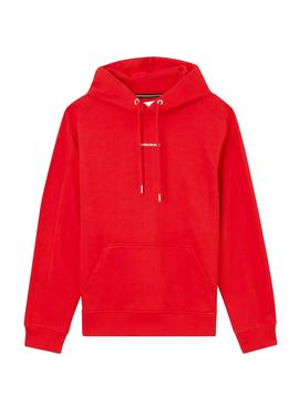 Sudadera Calvin Klein Micro Branding Rojo Hombre