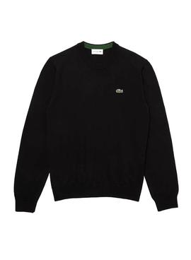 Jersey Lacoste Tricot Negro Para Hombre