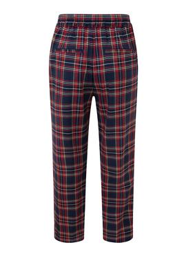 Pantalón Pepe Jeans Teresa Tartan Rojo Mujer