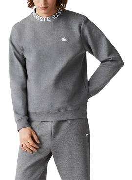 Sudadera Lacoste Mine Gris Para Hombre