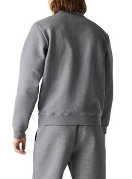 Sudadera Lacoste Mine Gris Para Hombre