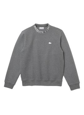 Sudadera Lacoste Mine Gris Para Hombre