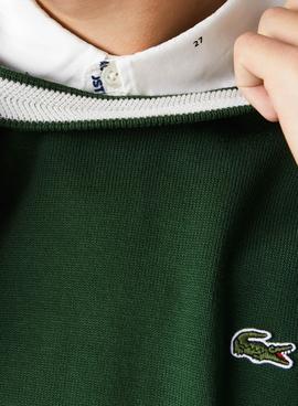 Sudadera Lacoste Tricot Verde Para Hombre