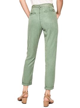 Pantalon Pepe Jeans Drifter Verde Mujer