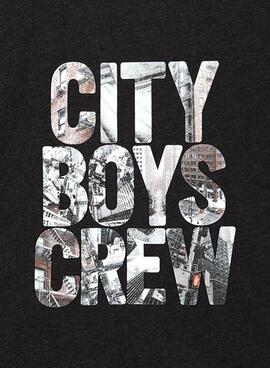 Camiseta Mayoral `City Boys Crew´Gris Para Niño