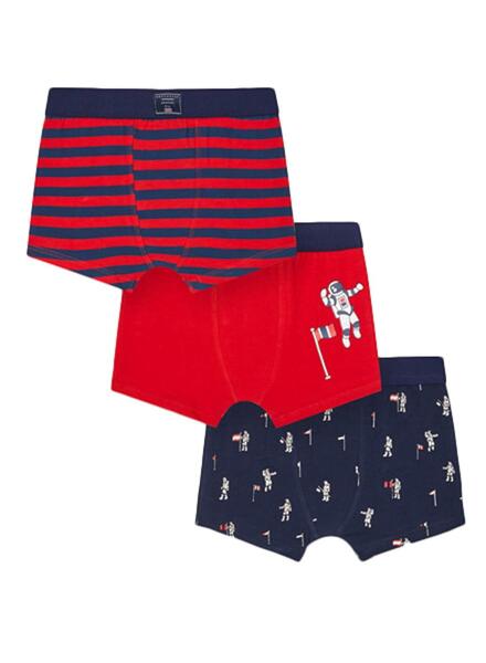 servidor entre intervalo Set 3 Calzoncillos Mayoral Boxer Space Rojo Niño