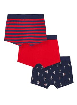 Set 3 Calzoncillos Mayoral Boxer Space Rojo Niño