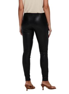 Leggings Only Jessie Faux Leather Negro Para Mujer