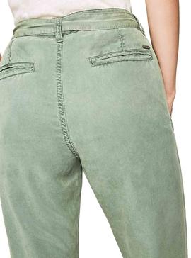 Pantalon Pepe Jeans Drifter Verde Mujer