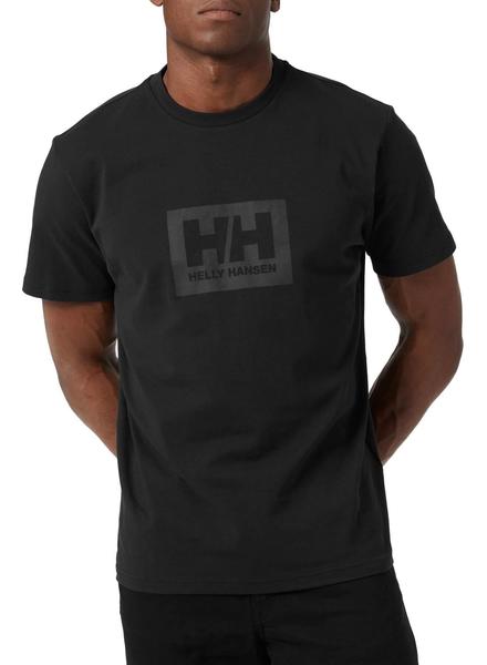 Camiseta Helly Hansen Box T Negro Para Hombre