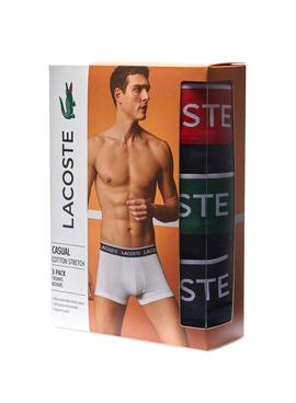 Pack 3 Calzoncillos Lacoste Boxer Marino Hombre