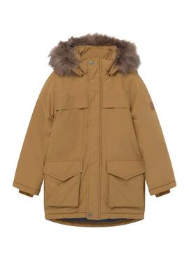 Parka Name It Mabe Marron Para Niño