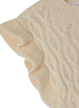 Chaleco Name It Ramat Knit Beige Para Niña