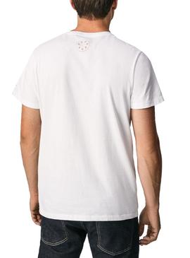 Camiseta Pepe Jeans Sullivan Blanca Para Hombre