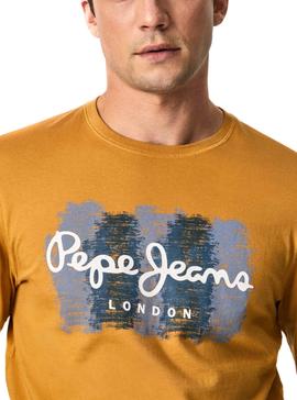 Camiseta Pepe Jeans Sebastian Mostaza Para Hombre