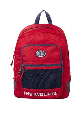 Mochila Pepe Jeans Darren Junior Roja Para Niño