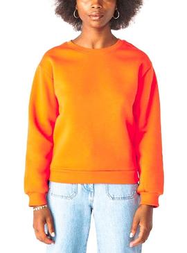 Sudadera Naf Naf Felpa Naranja Para Mujer