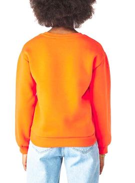 Sudadera Naf Naf Felpa Naranja Para Mujer