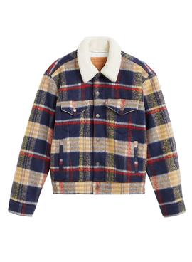 Chaqueta Levis Wool Trucker Plaid Cuadros Mujer