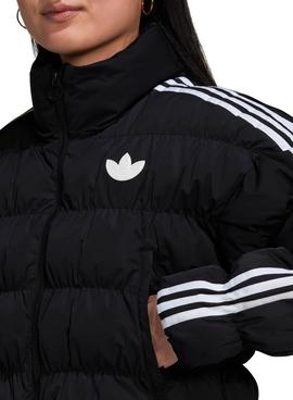 Chaqueta Adidas Corta Puffer Negro Para Mujer