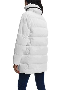 Chaqueta Calvin Klein High Collar Blanco Mujer