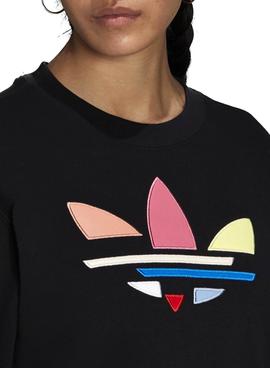 Sudadera Adidas Trefoil Negro Para Mujer