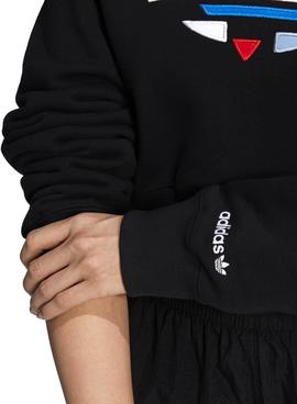 Sudadera Adidas Trefoil Negro Para Mujer