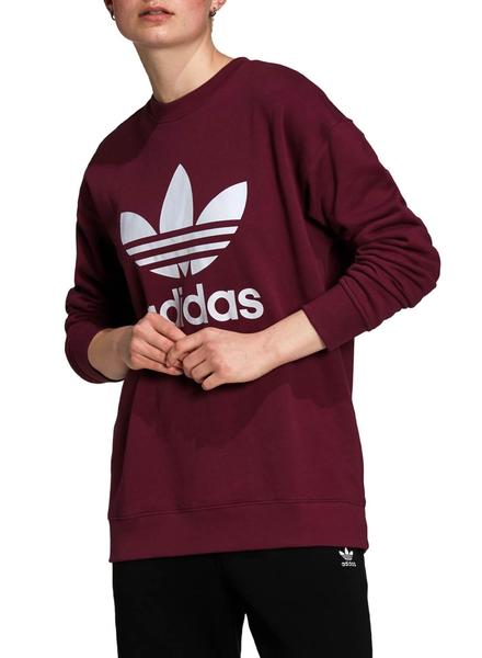 Sudadera Adidas Trefoil Granate Para