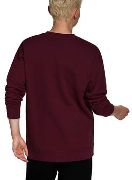 Sudadera Adidas Trefoil Crew Granate Para Mujer
