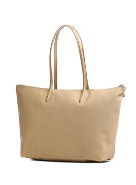 Bolso Lacoste Tote Beige Para Mujer