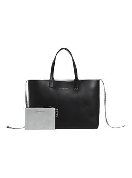 Bolso Tommy Hilfiger Iconic Tote Negro Para Mujer