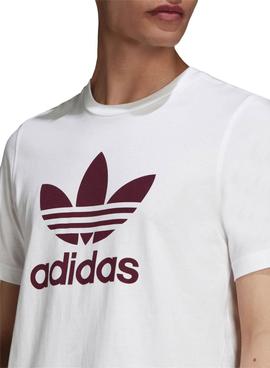 Camiseta Adidas Trefoil Blanco Para Hombre