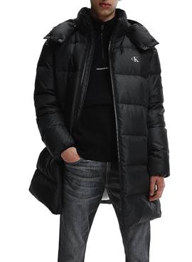 Abrigo Calvin Klein Ess Long Hooded Down Negro