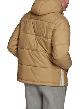 Chaqueta Adidas Pad Hooded Puff Beige Para Hombre