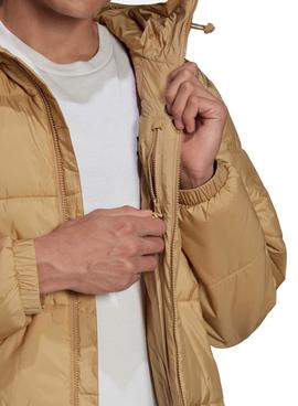 Chaqueta Adidas Pad Hooded Puff Beige Para Hombre