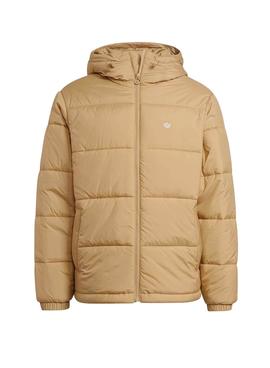 Chaqueta Adidas Pad Hooded Puff Beige Para Hombre