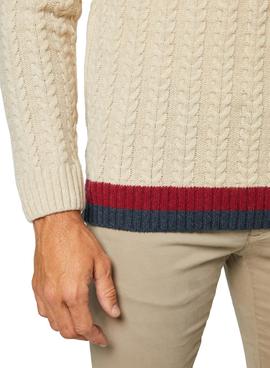 Jersey El Pulpo Ochos Combinado Beige Hombre