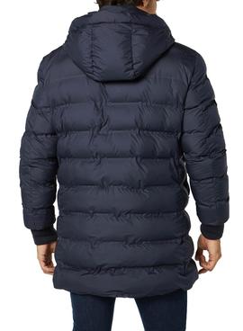 Abrigo El Pulpo Acolchado Capucha Marino Hombre