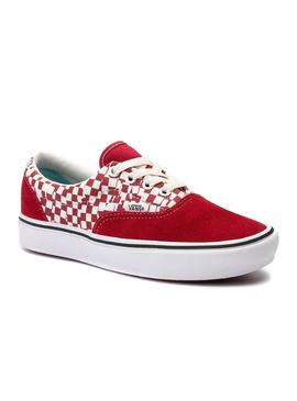 Zapatillas Vans ComfyCush Era Check Rojo Hombre