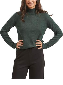 Jersey Vila Ril Turtleneck Verde Para Mujer