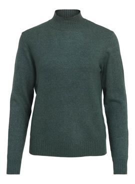 Jersey Vila Ril Turtleneck Verde Para Mujer