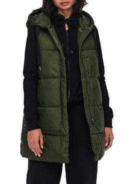 Chaleco Only Newasta Puffer Verde Para Mujer